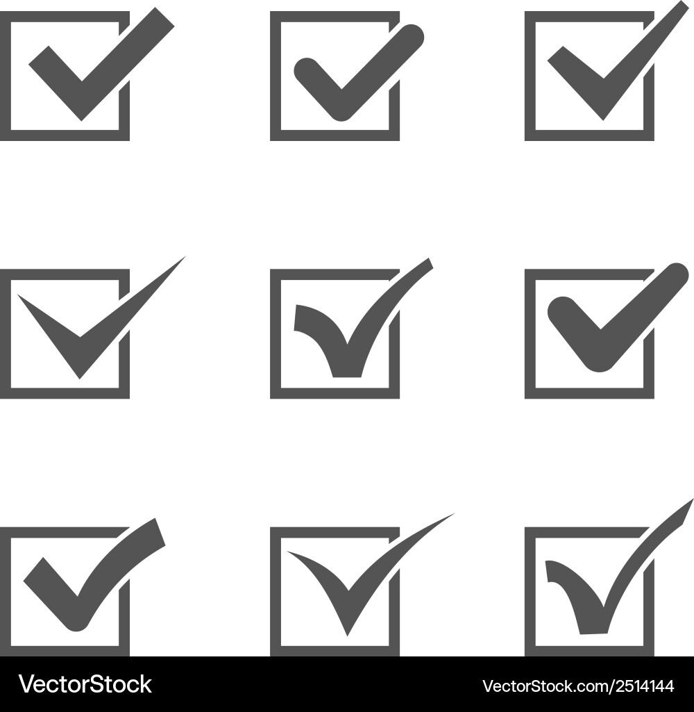 Check Marks Collection vector image