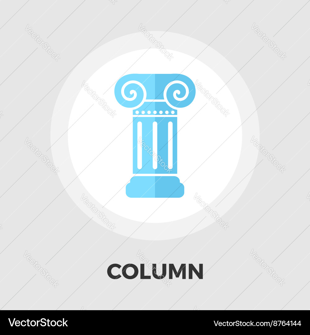 Column flat icon Vector Image