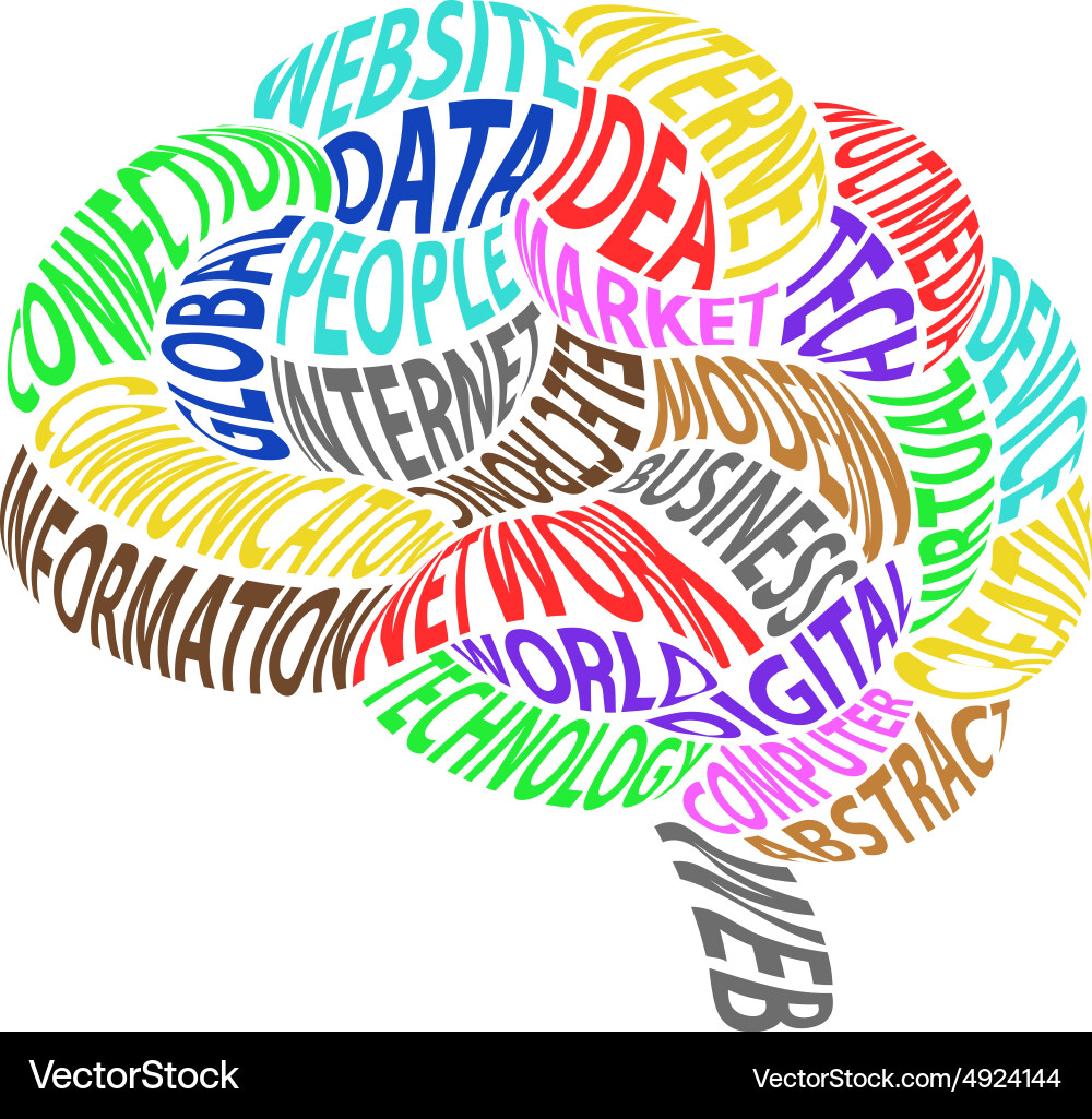 Conceptual abstract word cloud as metaphor for bus vector image