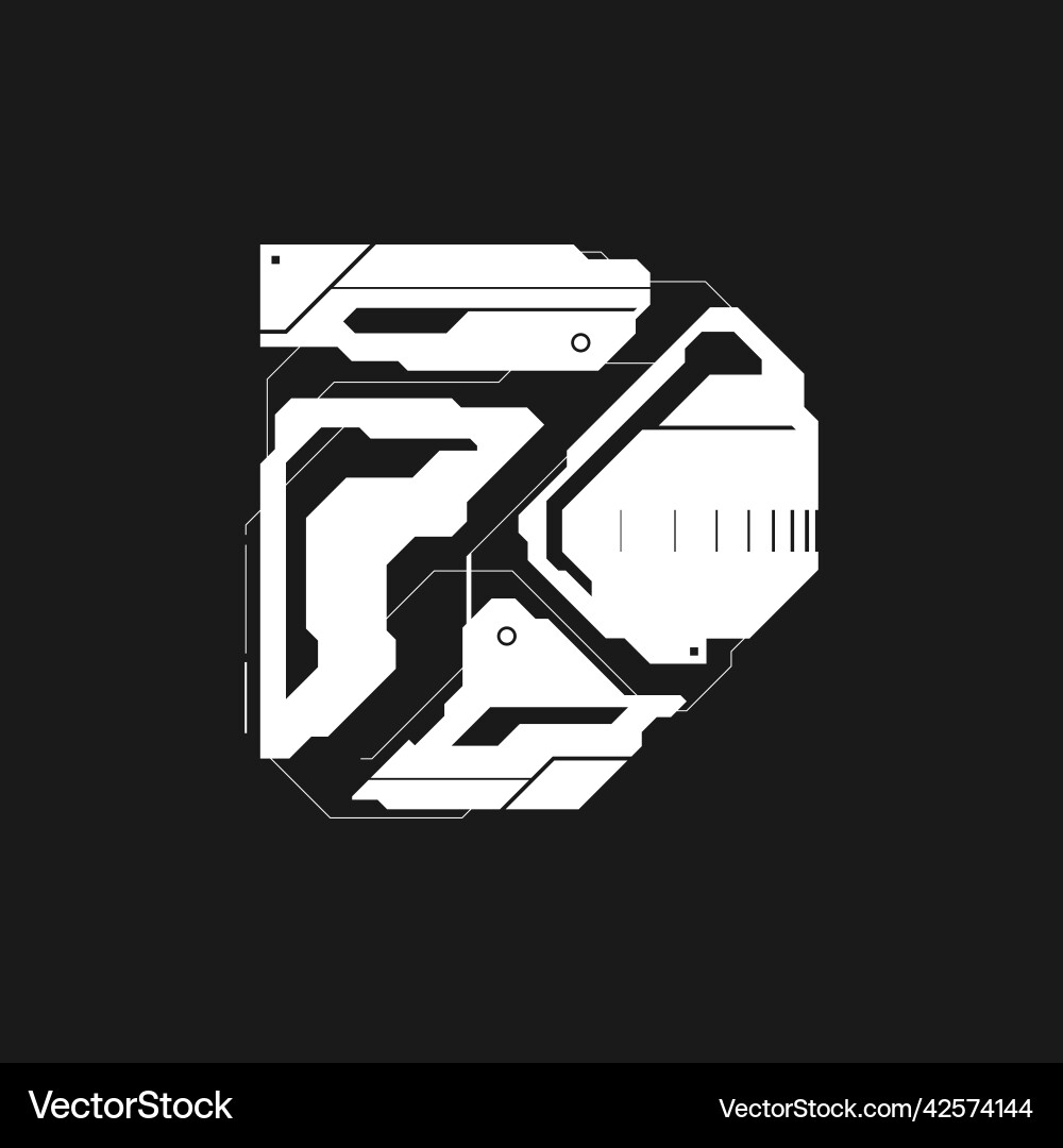 Cyberpunk style arrow futuristic design element Vector Image