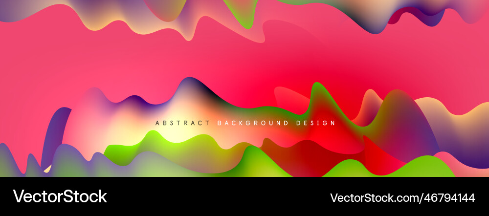 Dynamic liquid waves abstract background Vector Image