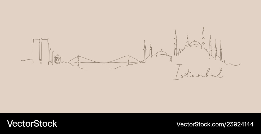 Federleitung silhouette istanbul beige Federleitung silhouette istanbul beige vektorbild