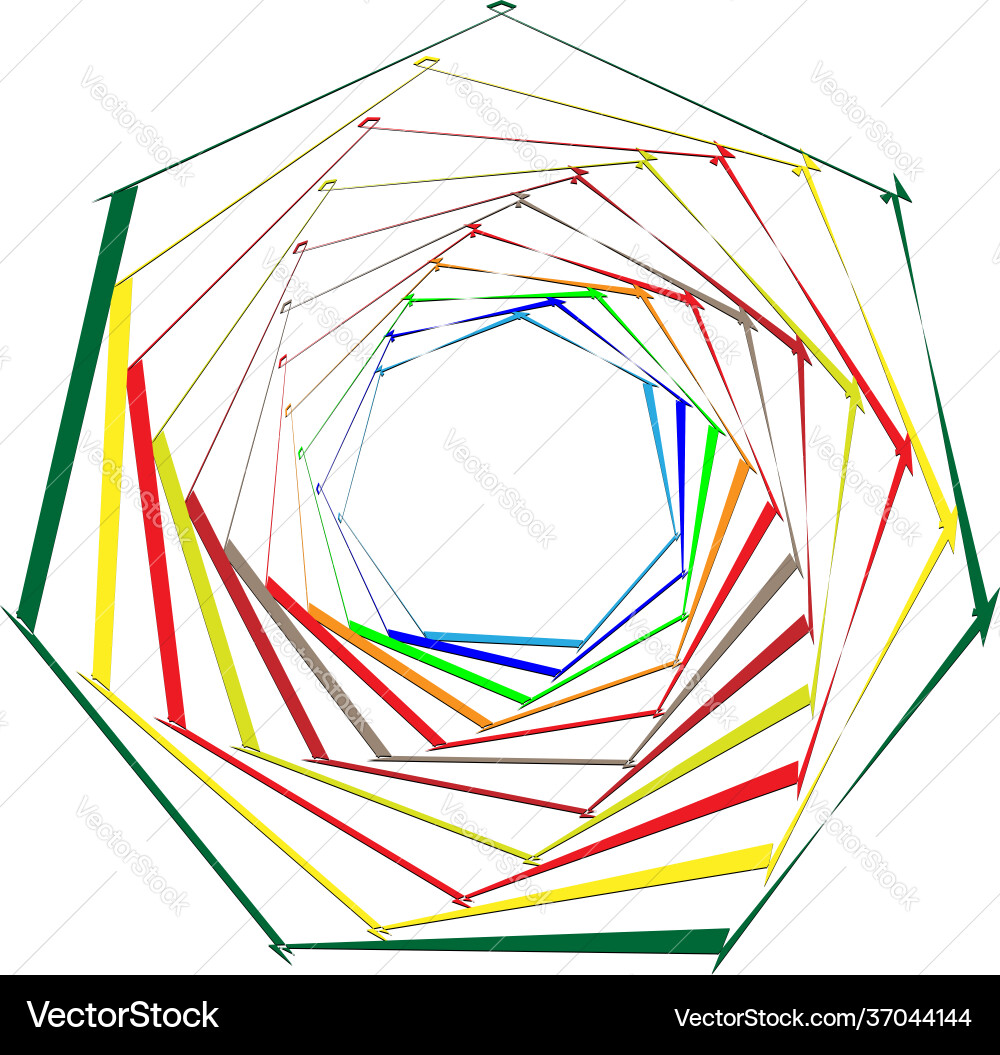 Geometric shape design element with inward Geometric shape design element with inward vector image