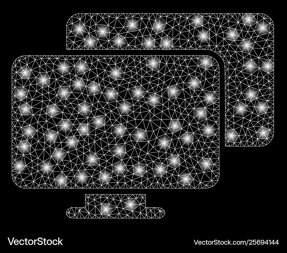 Golden square mosaic computers Vector Image