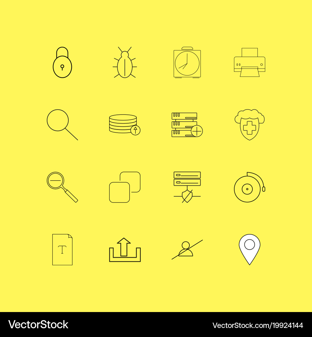 Internet of things linear icon set simple outline vector image