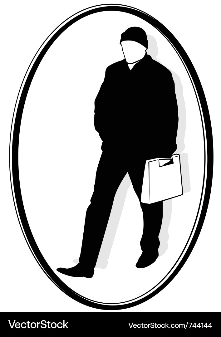 Man with the bag Vector Image