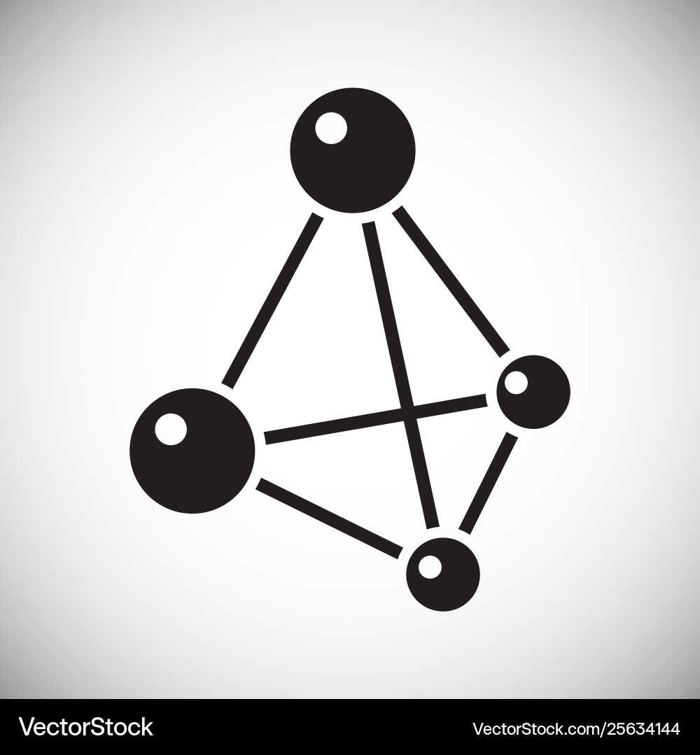 Molecule icon on background for graphic and web Molecule icon on background for graphic and web vector image
