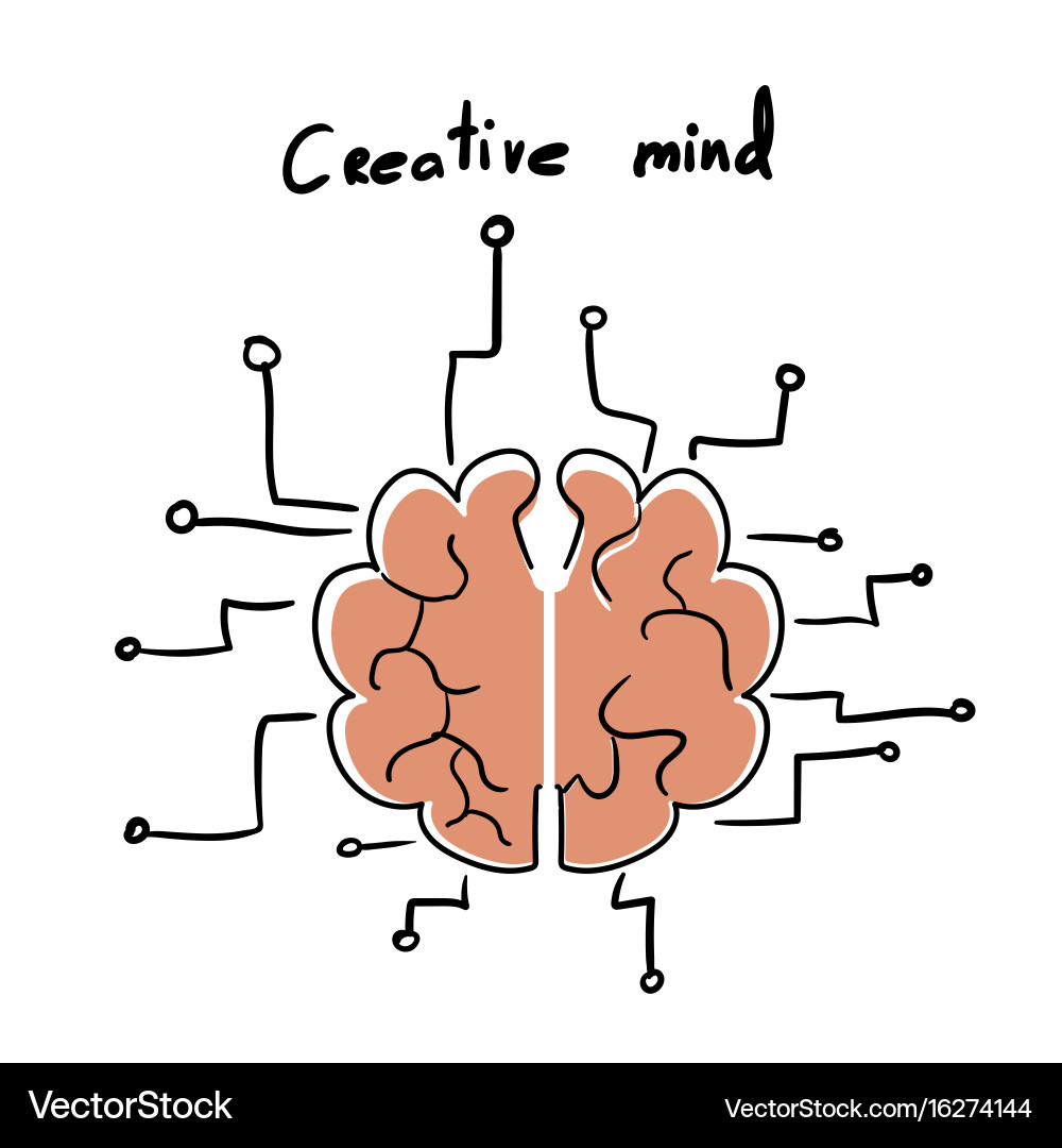 Neural Network Brain Circuit vector image