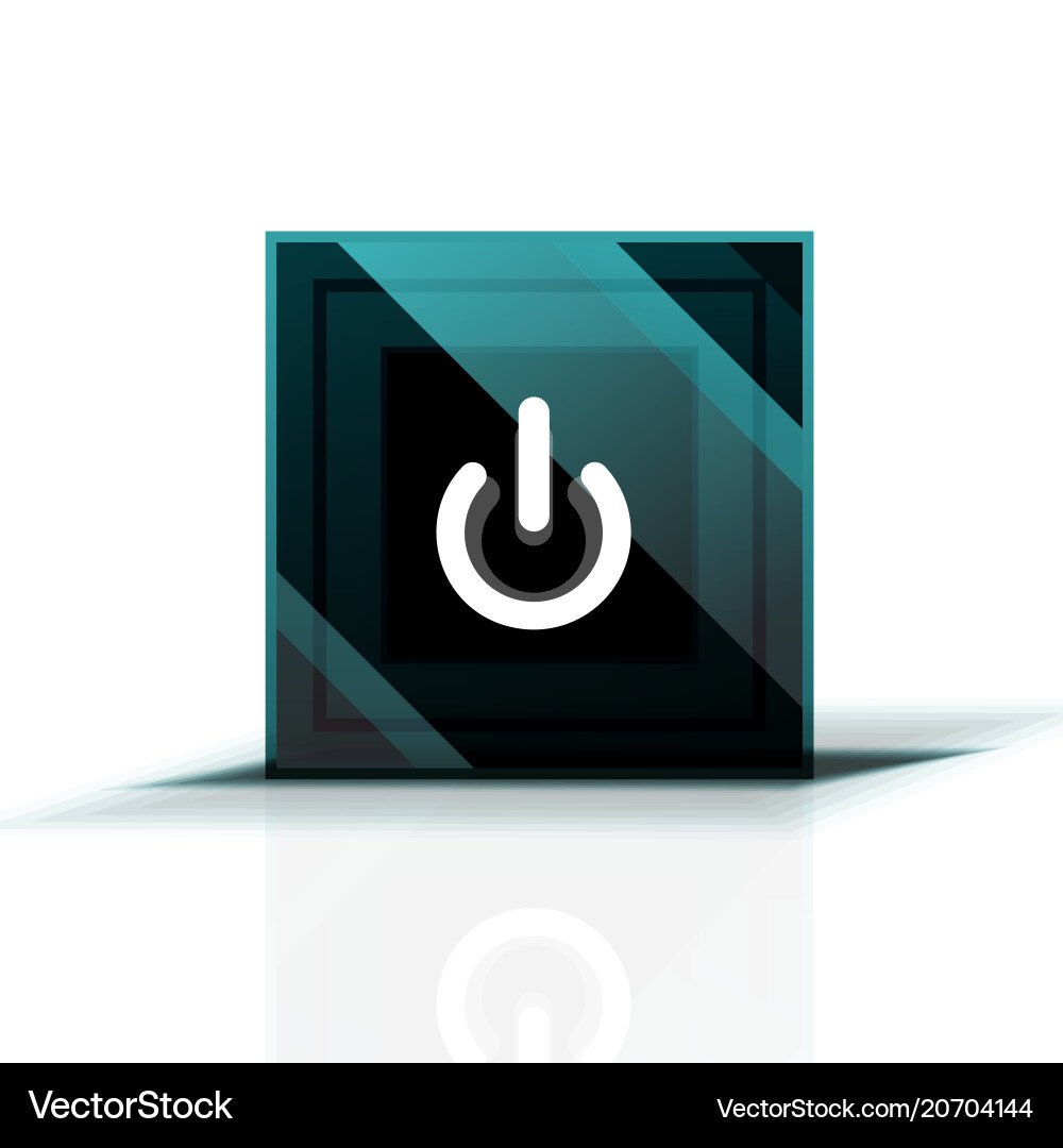 Power button icon start symbol web design ui vector image
