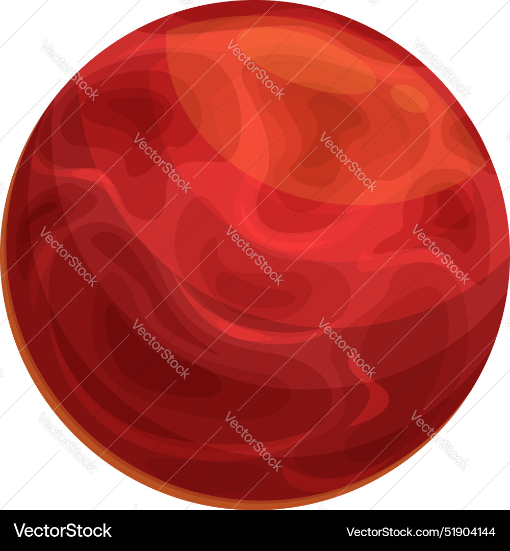 Red planet mars floating in the solar system Red planet mars floating in the solar system vector image