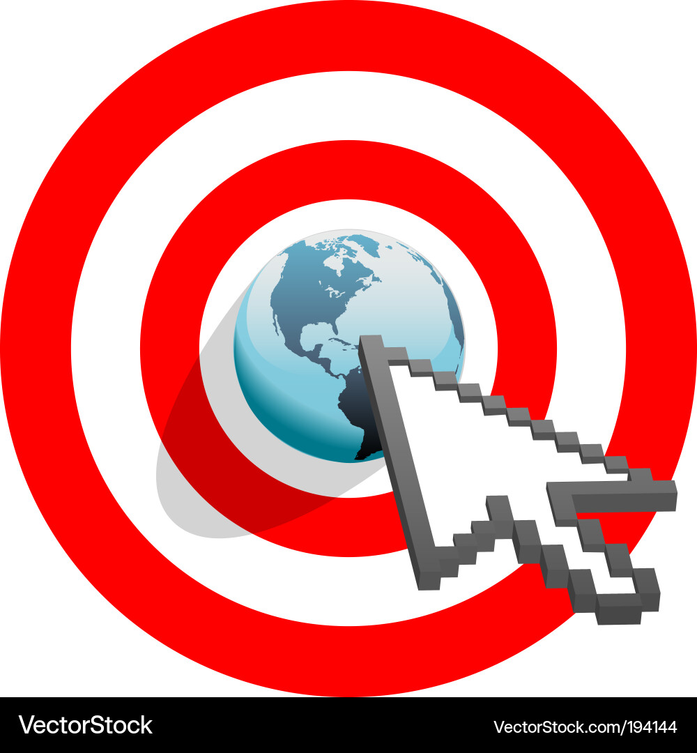 Search Engine Marketing - Click Targeting vector image