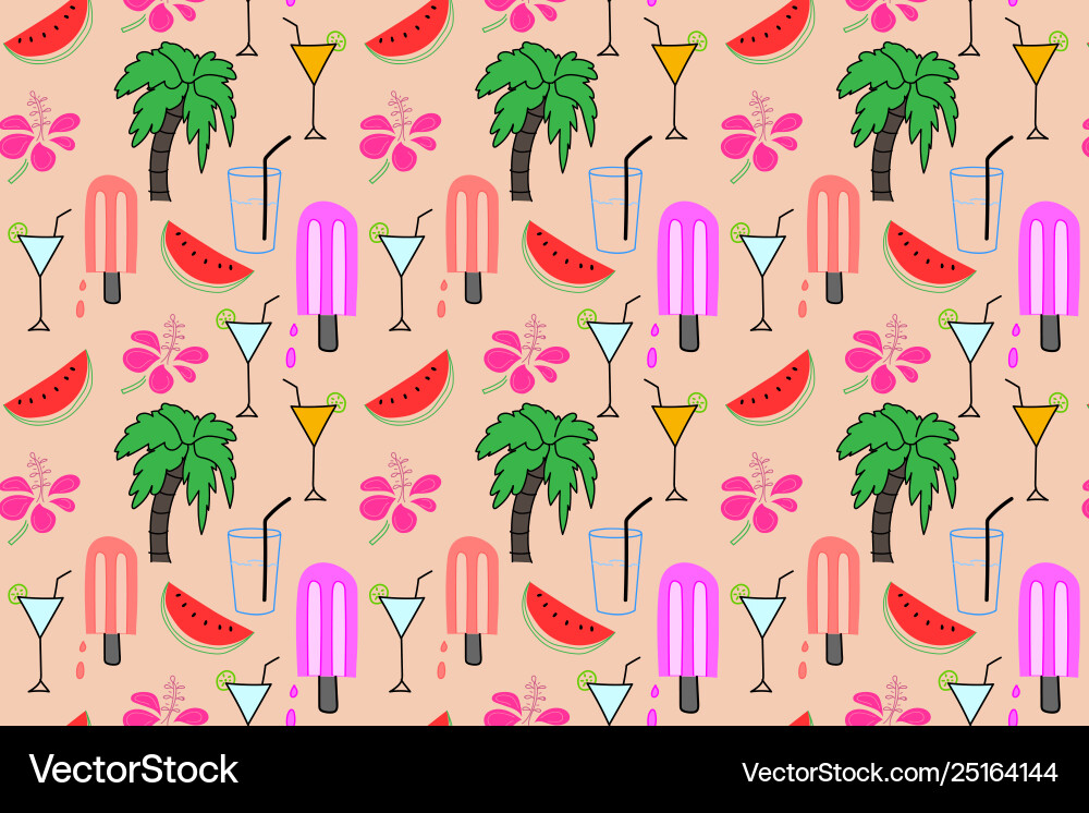 Summer pattern background Summer pattern background vector image