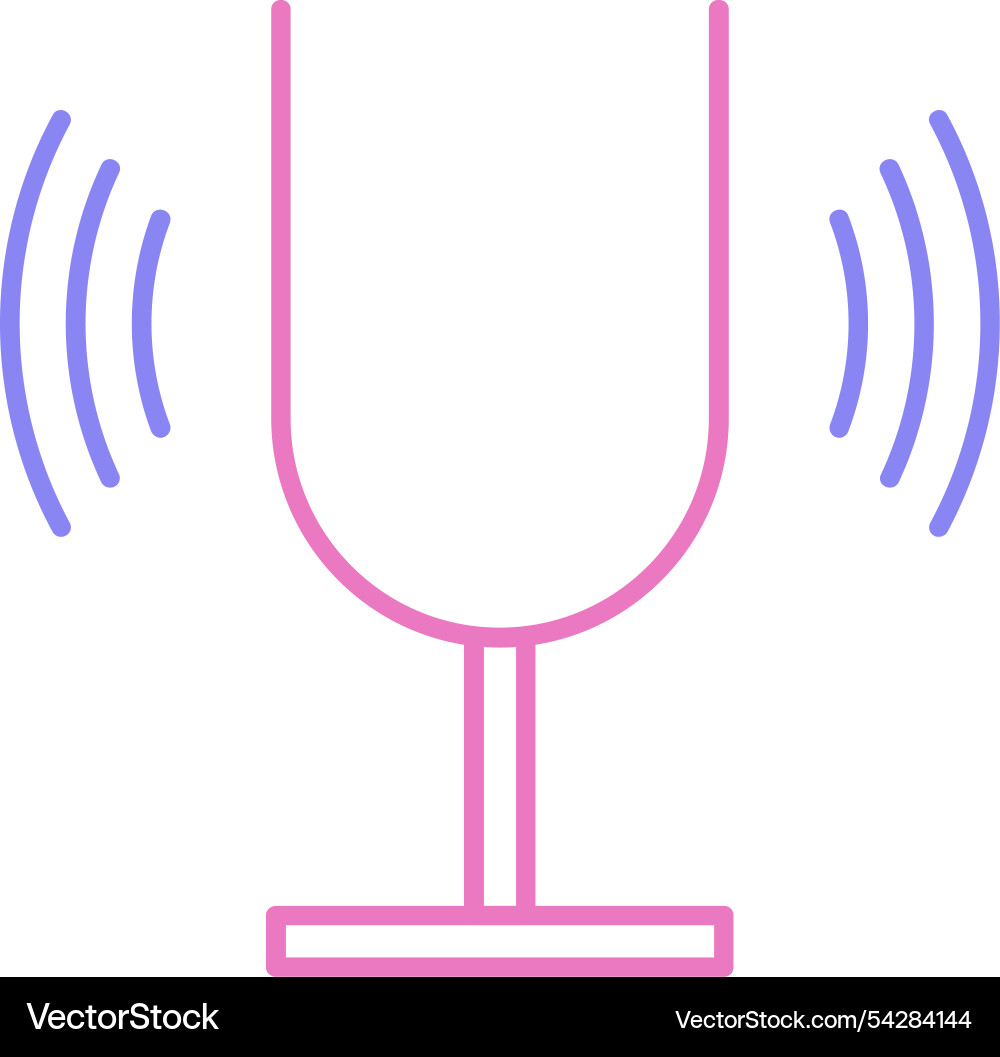Tuning fork line two colour icon Vector Image