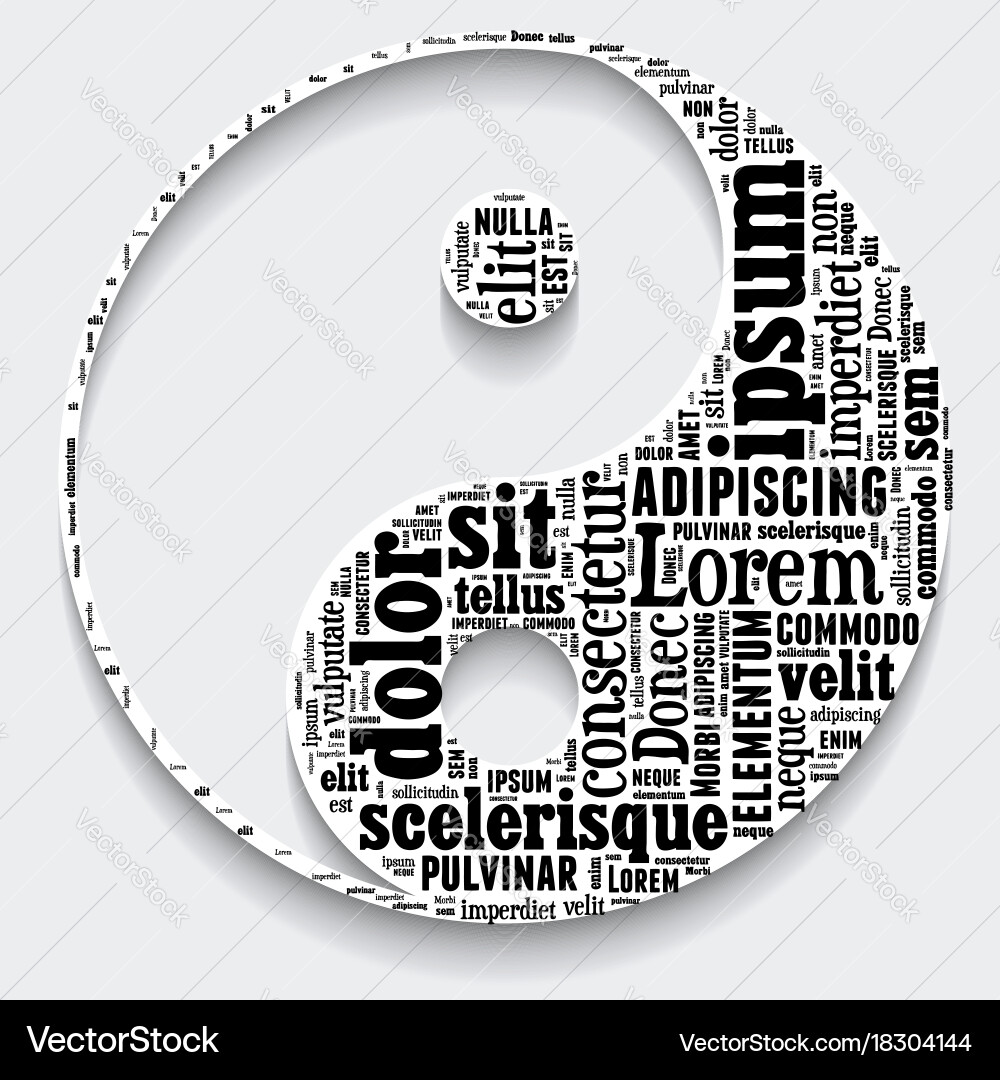 Yin Yang Cloud Vector Image