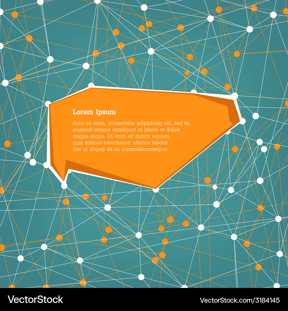 Abstract connection background with copyspace vector image