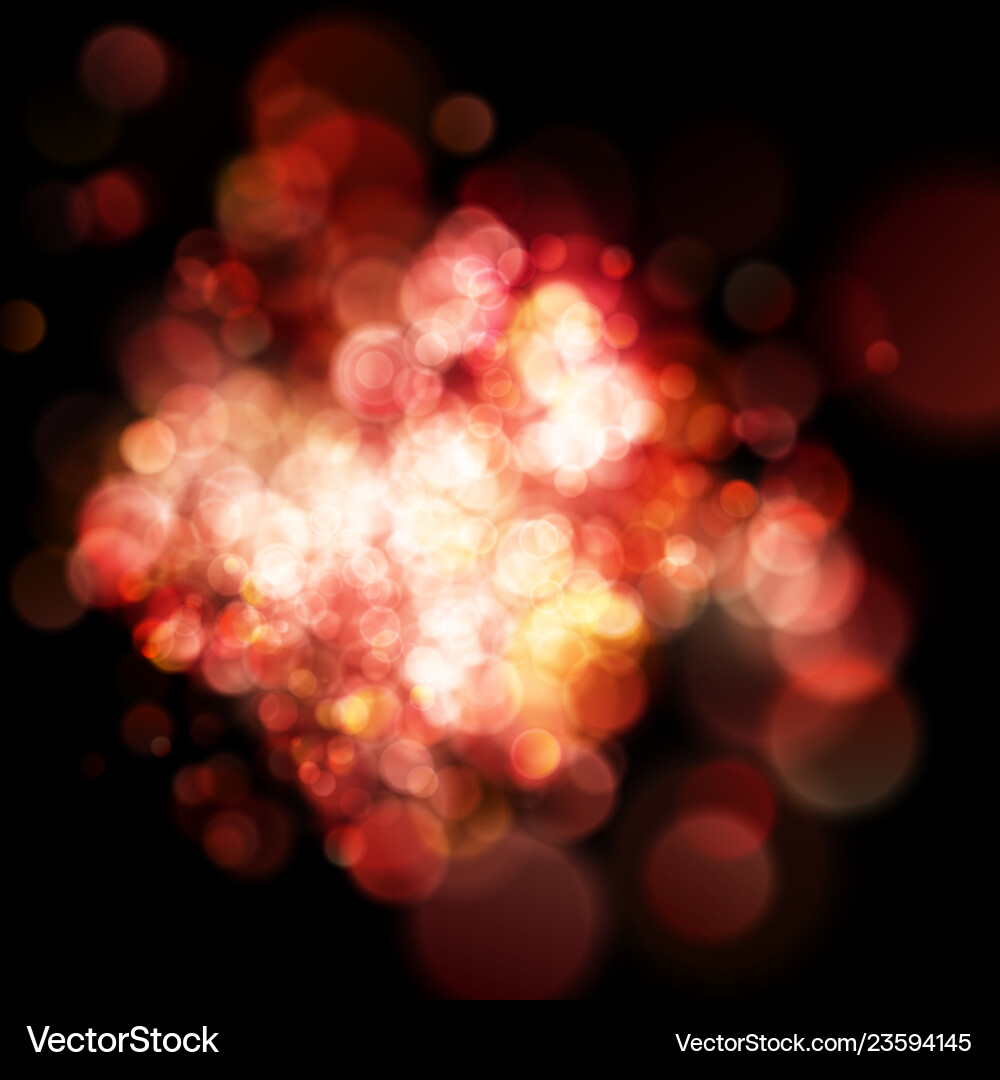 Abstract defocused circular red bokeh on dark Abstract defocused circular red bokeh on dark vector image