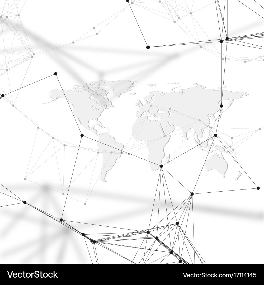 Abstract futuristic background with connecting vector image