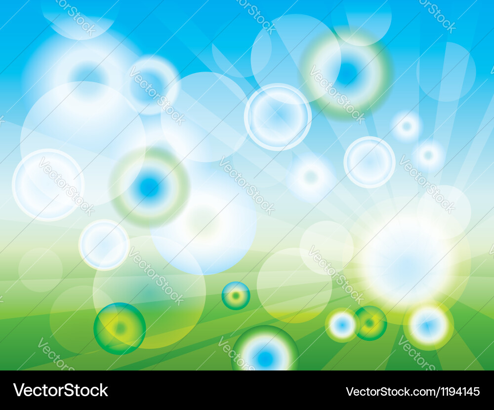 Abstract Green Circular Bokeh Background vector image