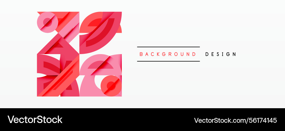 Abstract pink layers create dynamic composition Vector Image