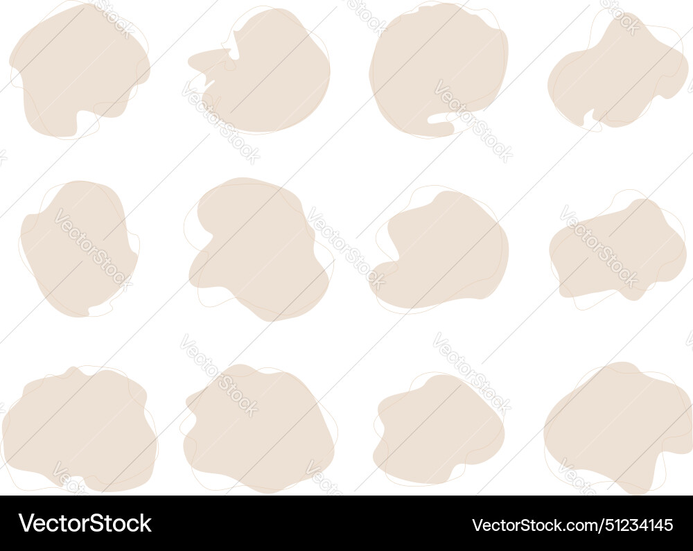 Blobs Flüssigkeit Formen Symbol visuellen Satz Vektorbild