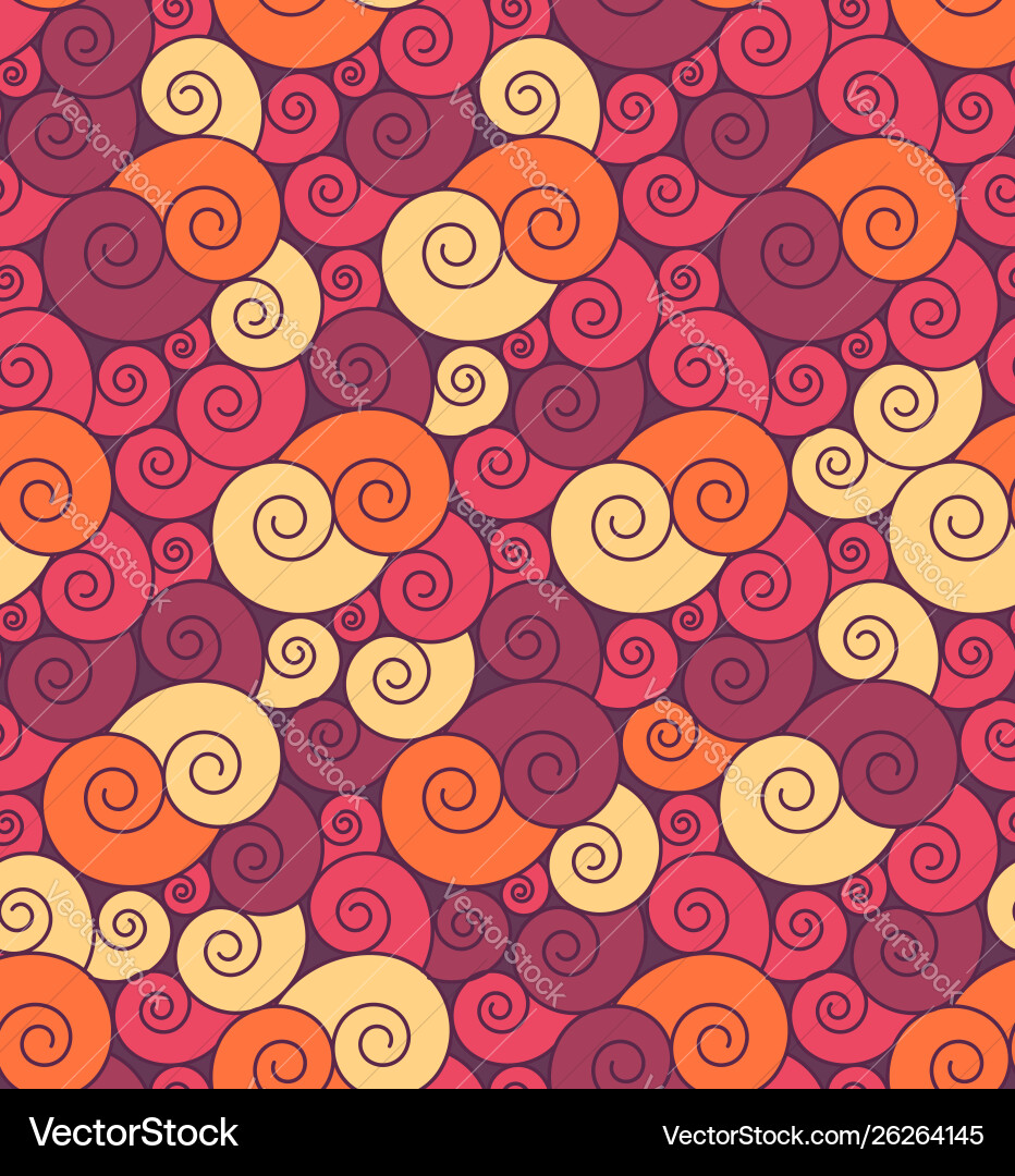 Bright curly seamless pattern Bright curly seamless pattern vector image