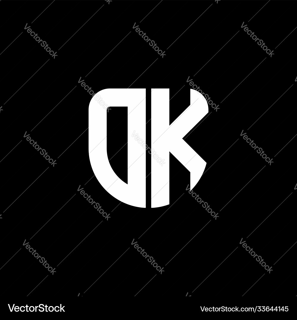 Dk logo monogram with circular shape shield Dk logo monogram with circular shape shield Vector Image