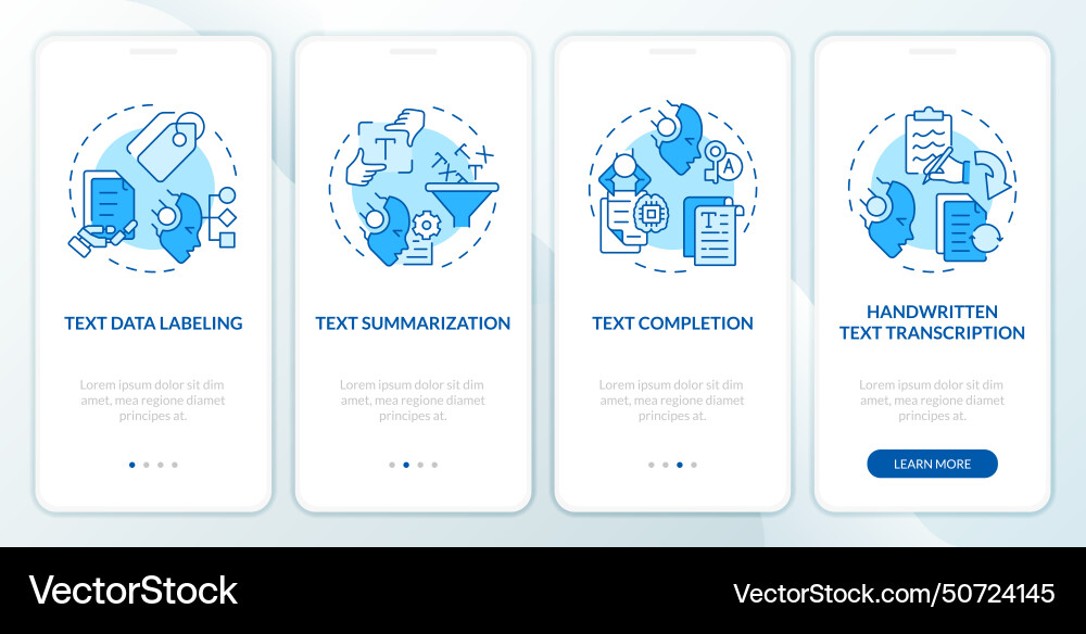 Document data analysis onboarding mobile app Document data analysis onboarding mobile app vector image