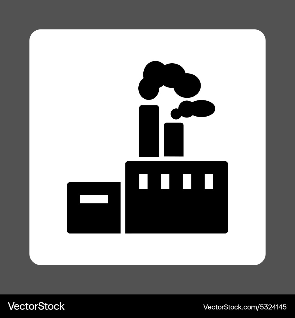 Factory icon from commerce buttons overcolor set Vector Image