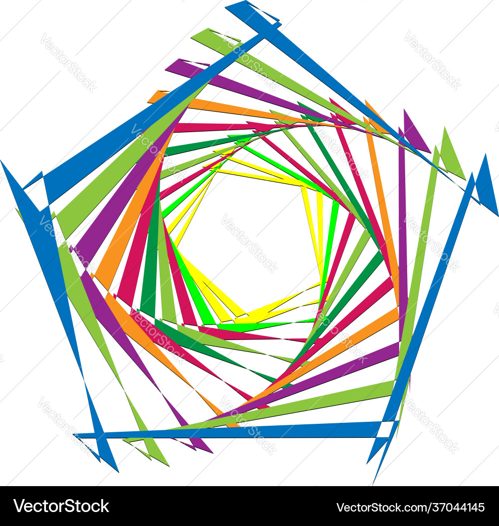 Geometric shape design element with inward Geometric shape design element with inward Vector Image