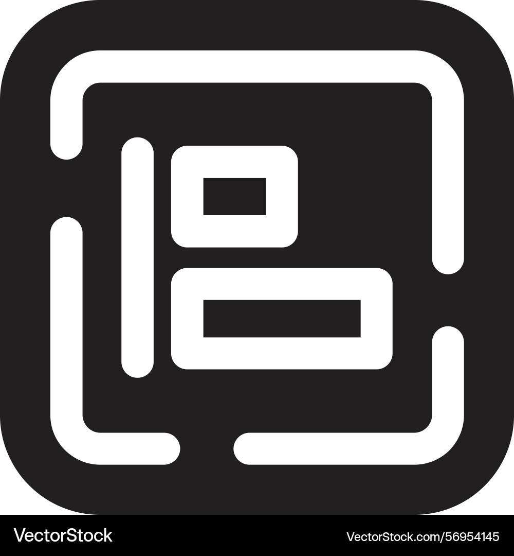 Left allignment icon design Vector Image