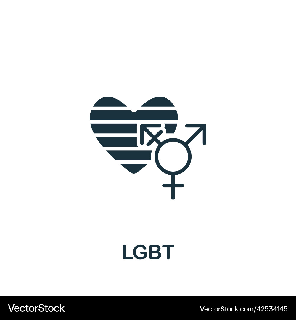 Lgbt-Symbol monochrom einfach Lgbt-Symbol monochrom einfach Vektorbild