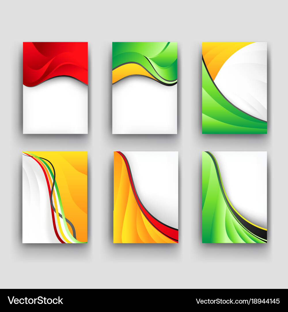 Minimal curve wave set background with shadow vector image