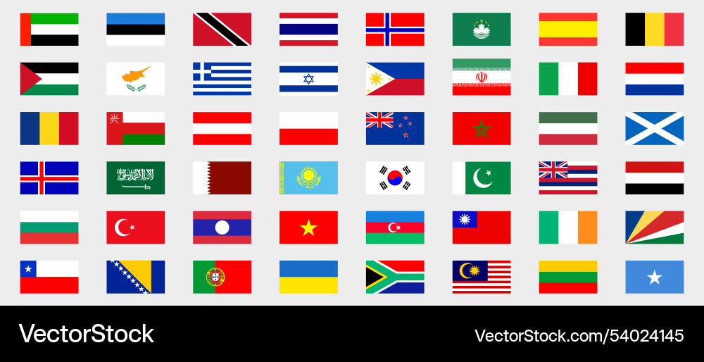 National flags set National flags set vector image
