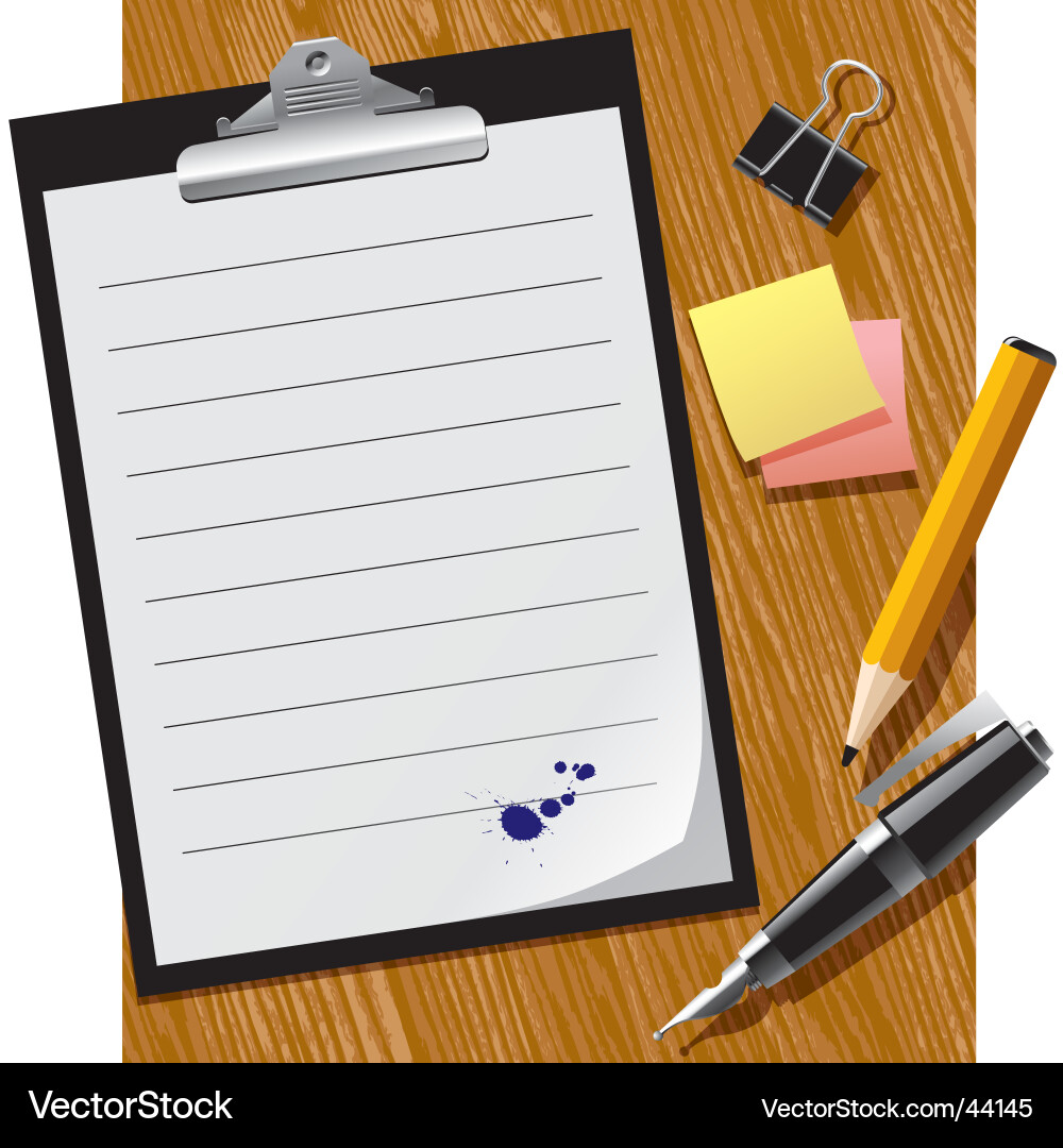 Office supplies Royalty Free Vector Image - VectorStock