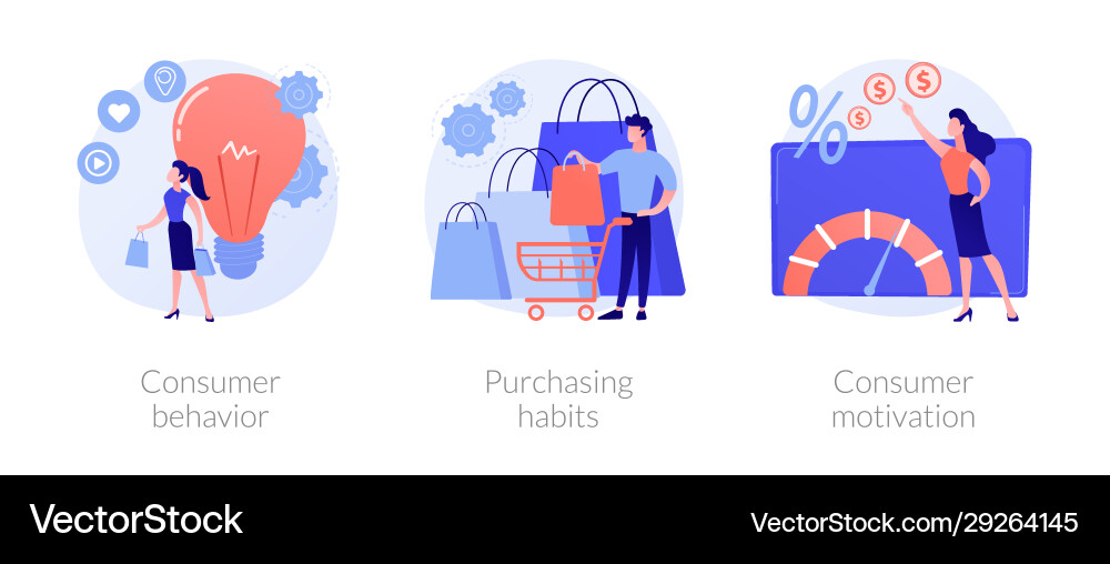 Purchase decision process concept metaphors Purchase decision process concept metaphors vector image