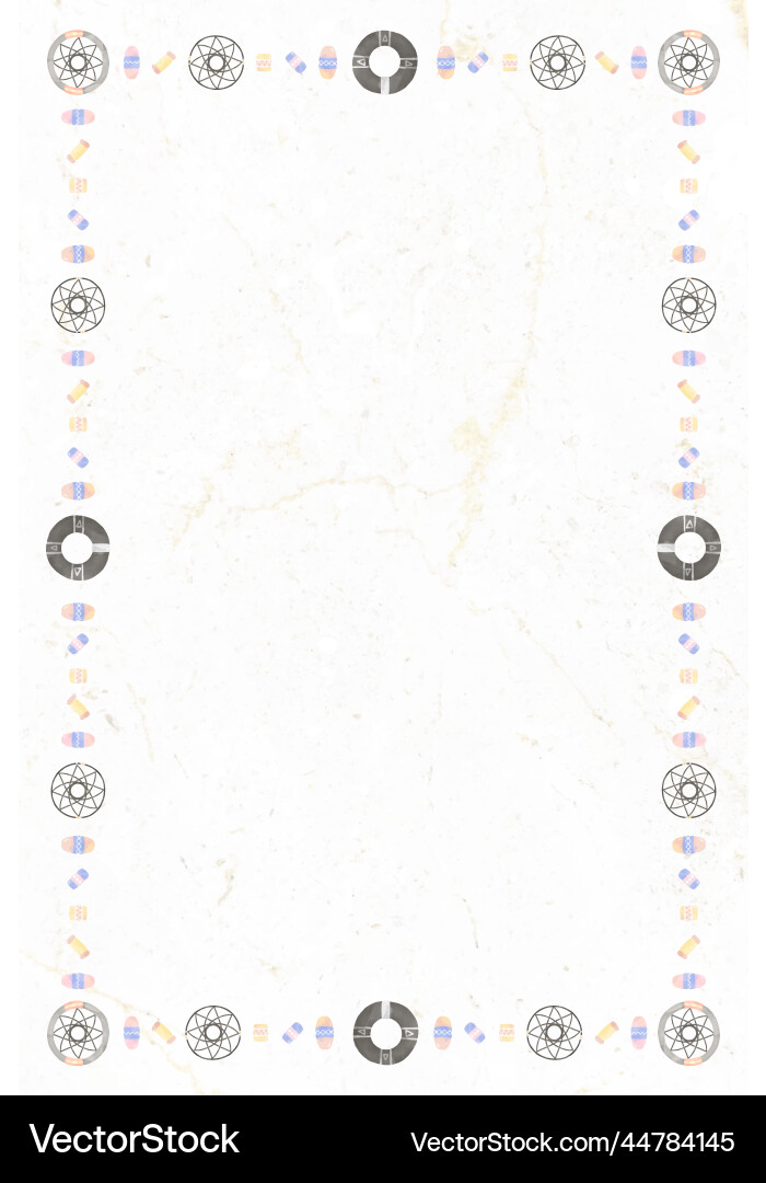 Rectangular boho border frame vector image