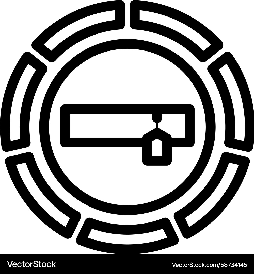 Refill Indicator Line Icon Vector Image