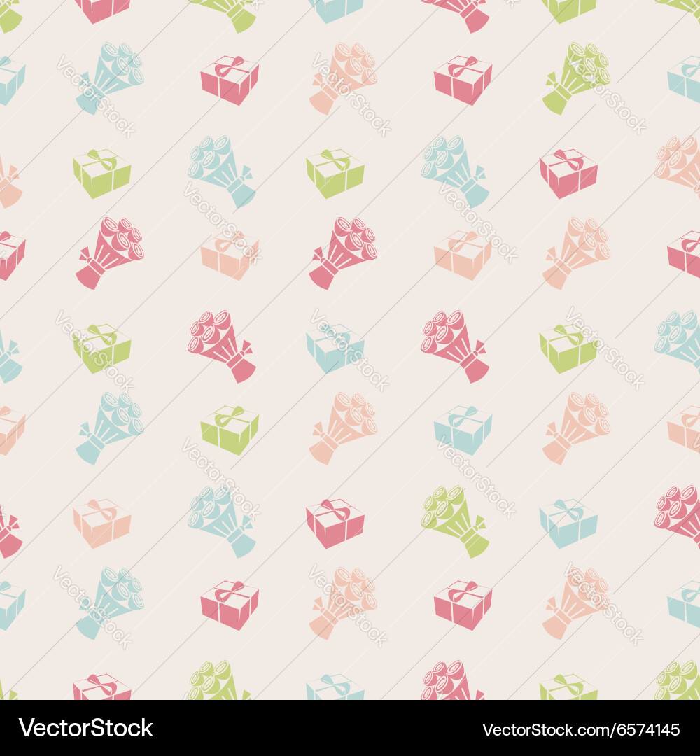 Seamless texture with different elements vector image