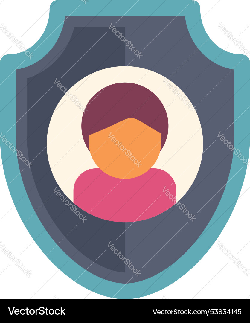 Security shield protecting user privacy vector image