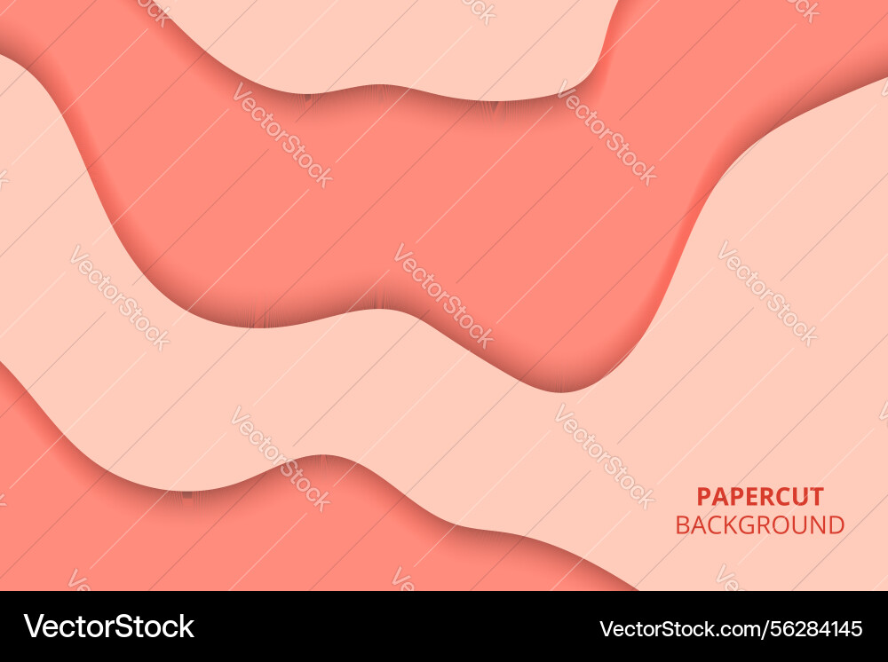 Smooth layered abstract papercut background Vector Image