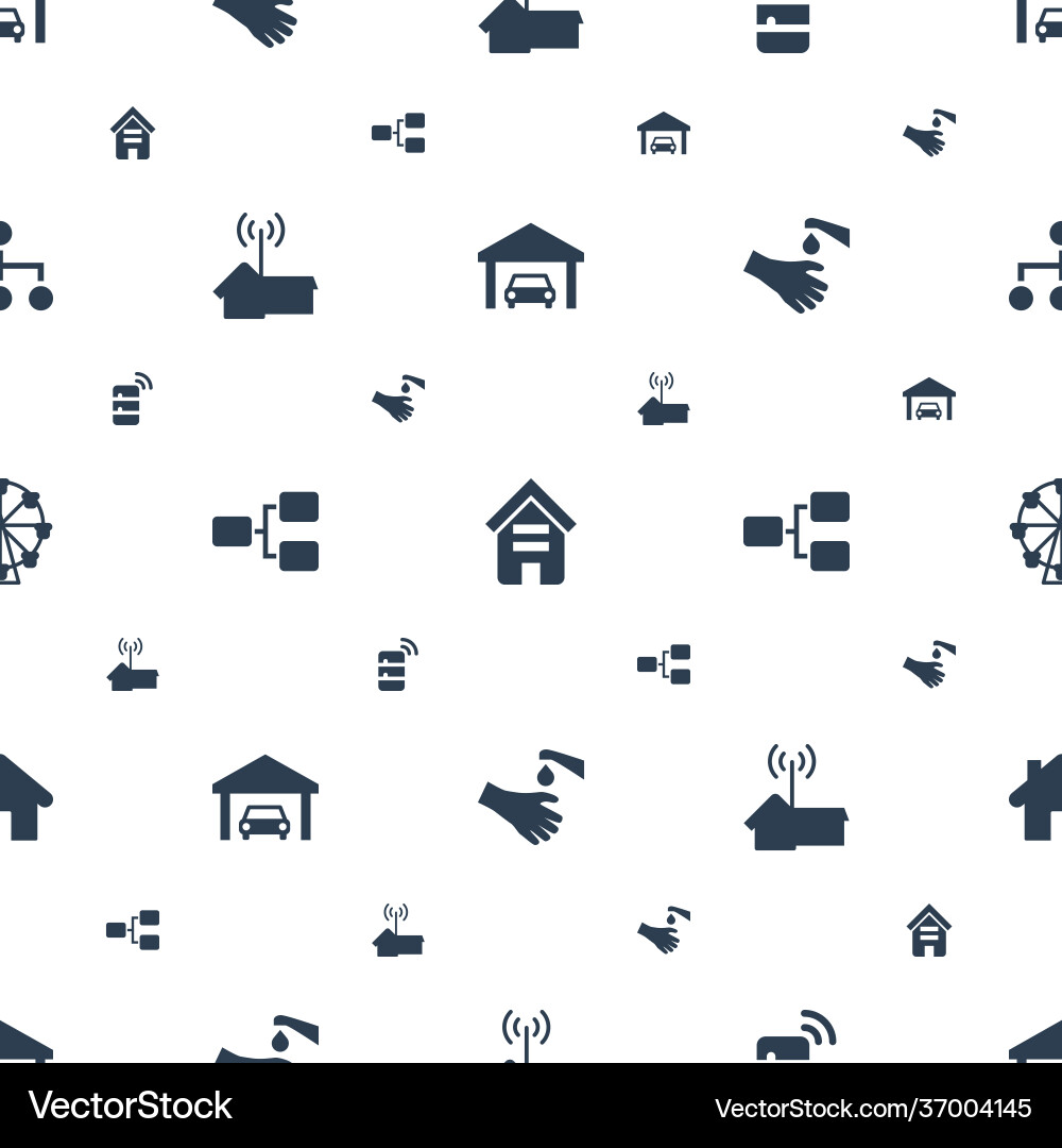 Structure icons pattern seamless white background vector image