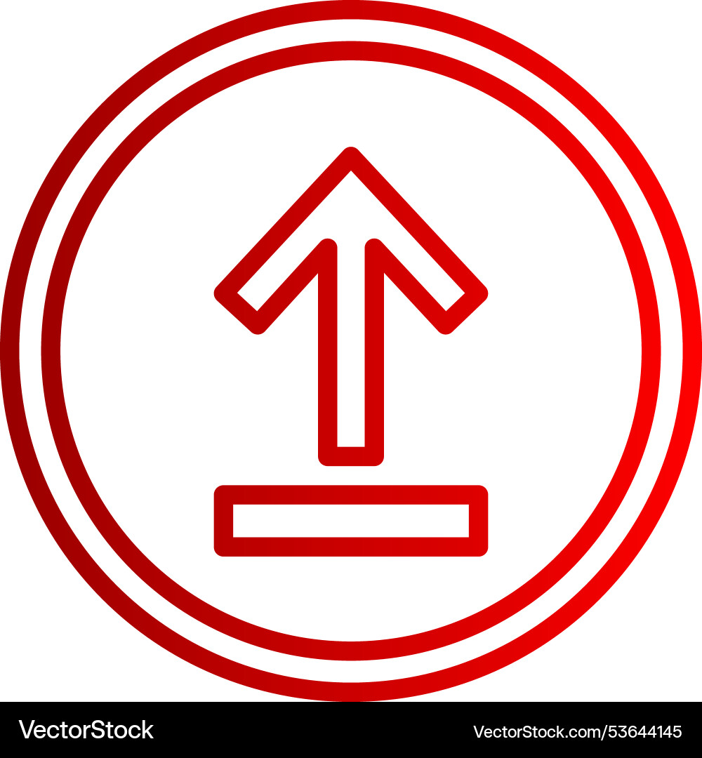 Up arrow line gradient icon Vector Image