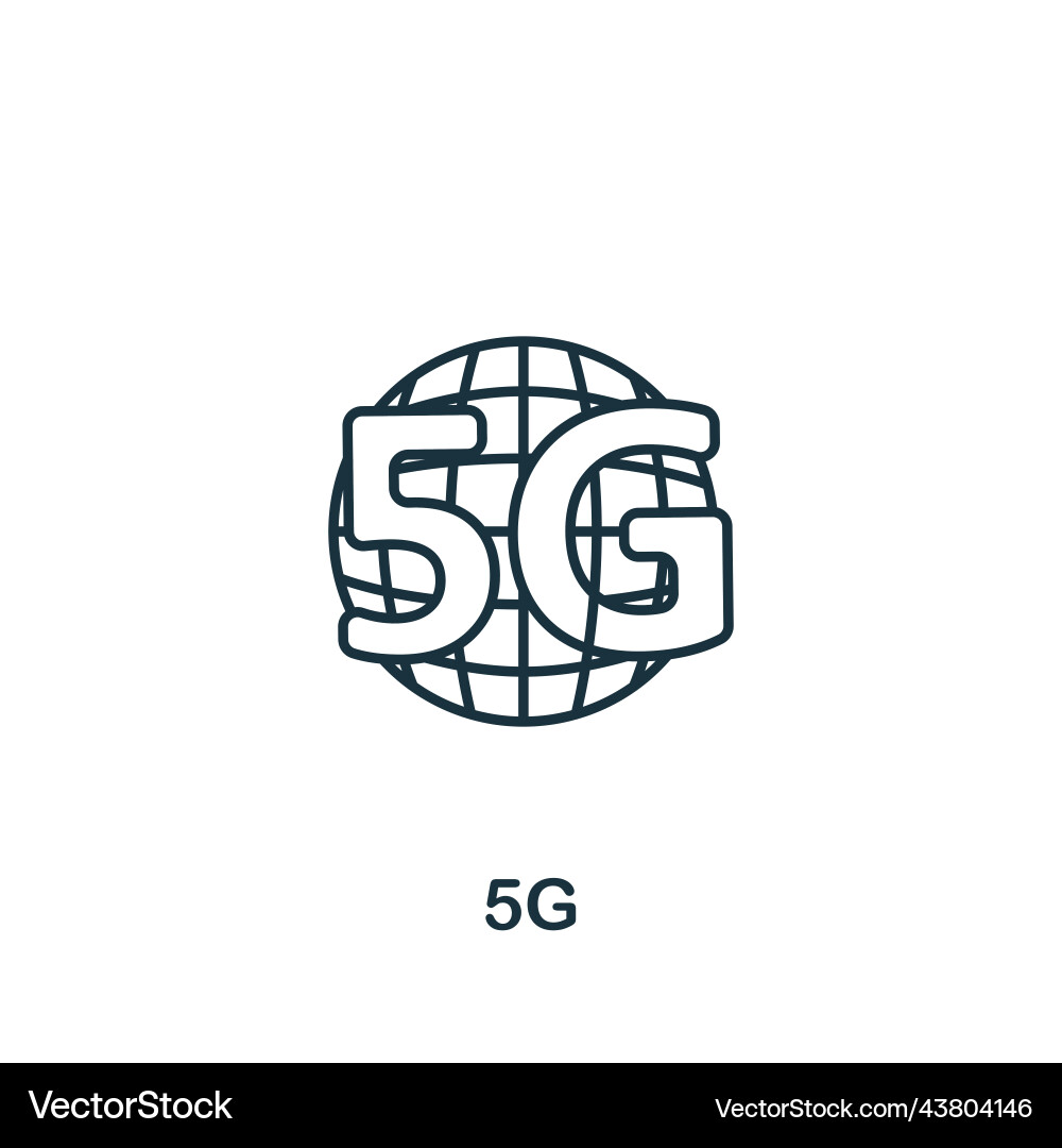 5g icon line simple for templates web design 5g icon line simple for templates web design Vector Image
