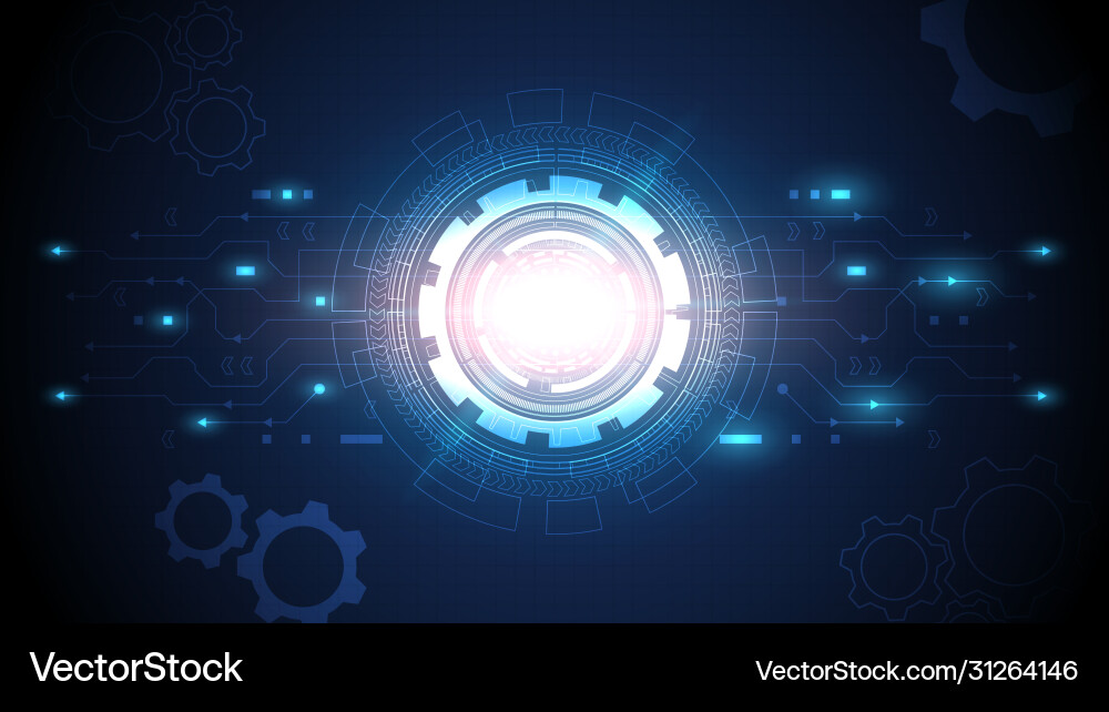 Circuit technology background with hi-tech Circuit technology background with hi-tech vector image