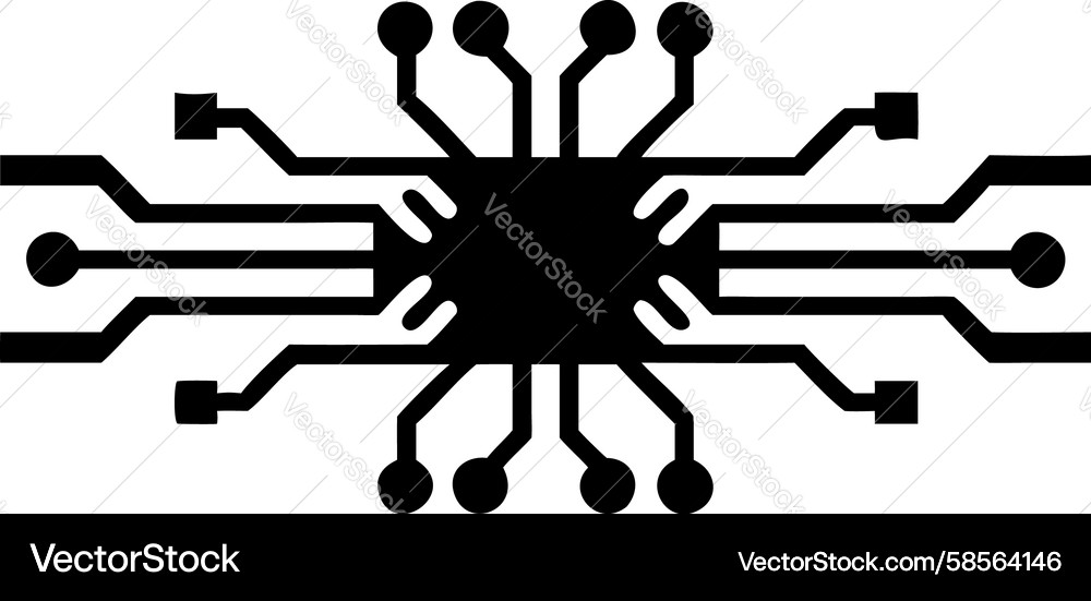 Digital Node Connection Vector Image