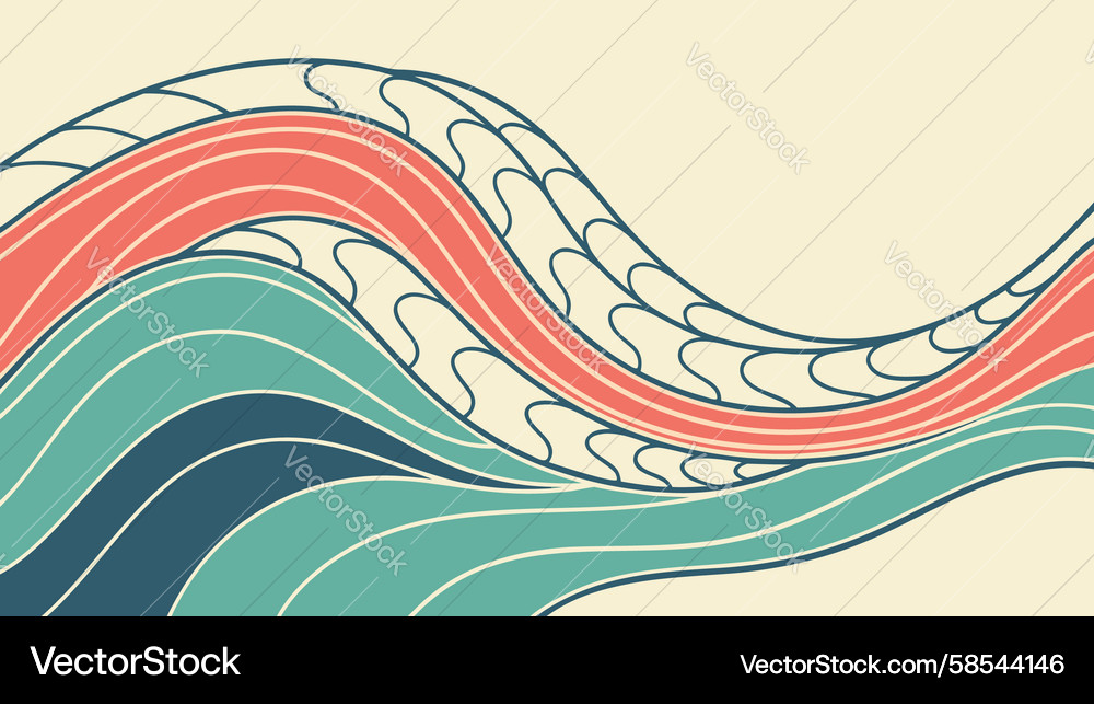 Fluid Wavy Gradient Pattern Vector Image