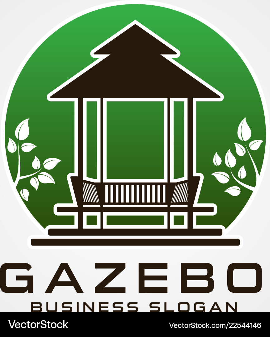 Gazebo logo template – Royalty-Free Vector | VectorStock, image size:866x1080