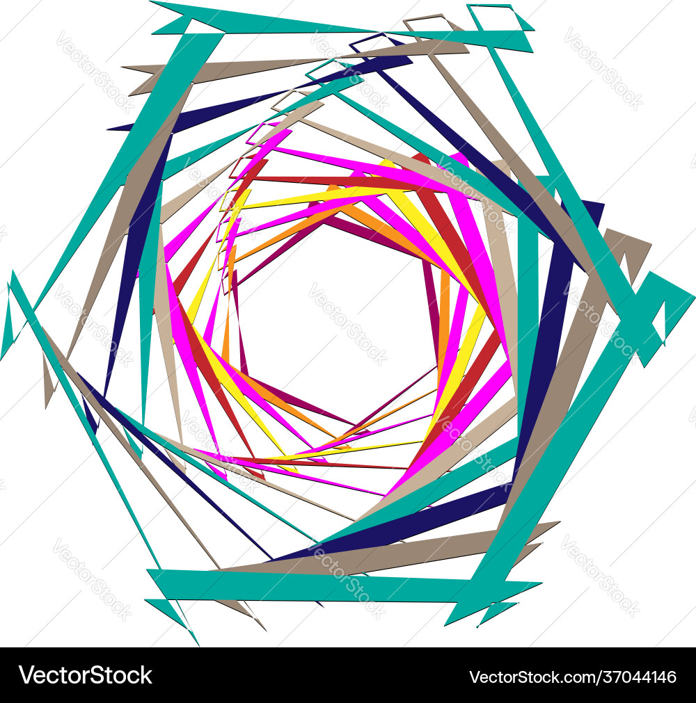 Geometric shape design element with inward Geometric shape design element with inward Vector Image