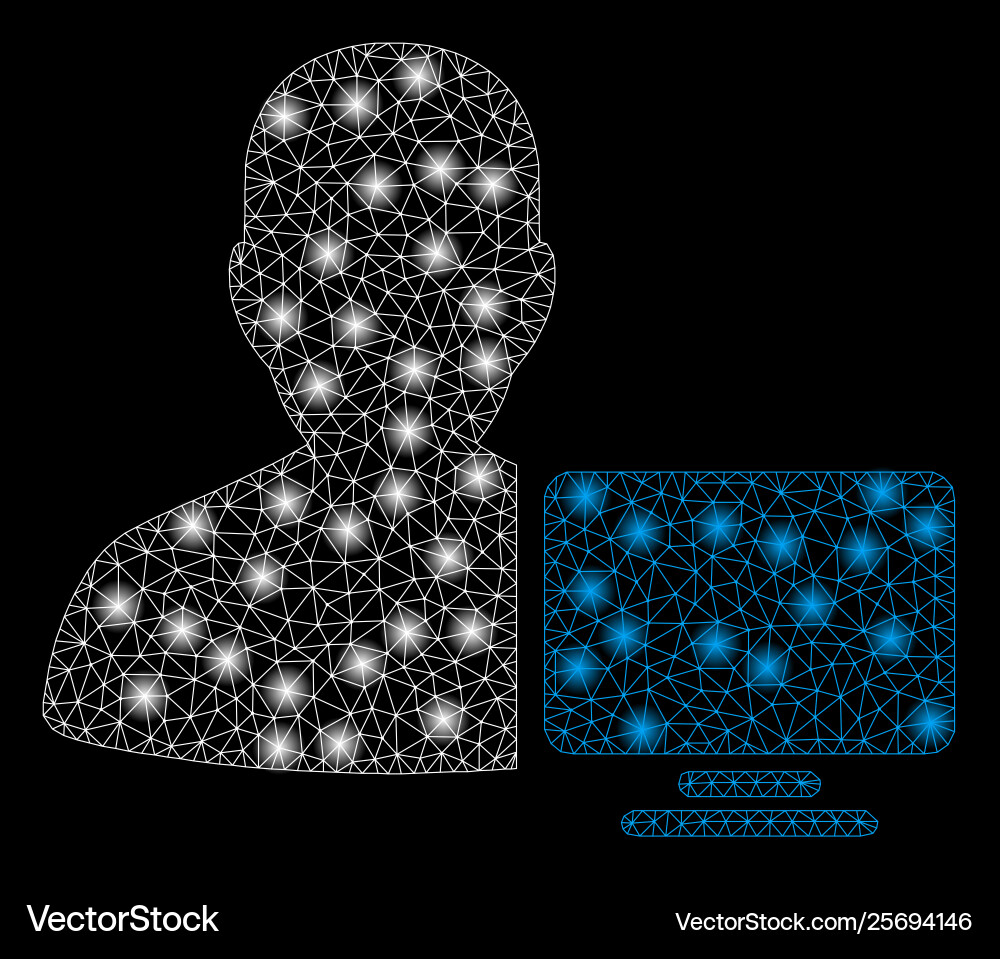 Golden square pattern computer administrator vector image