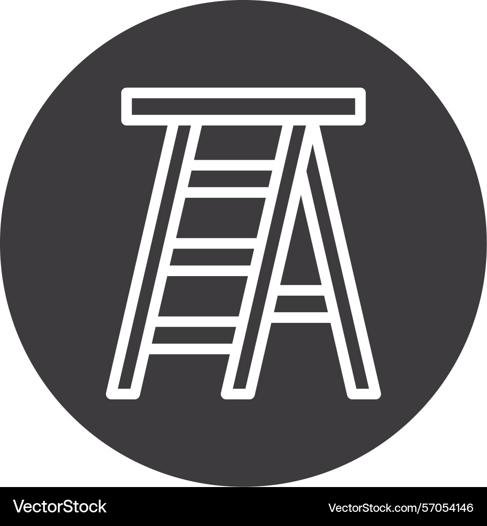 Ladder line circle style icon design Vector Image
